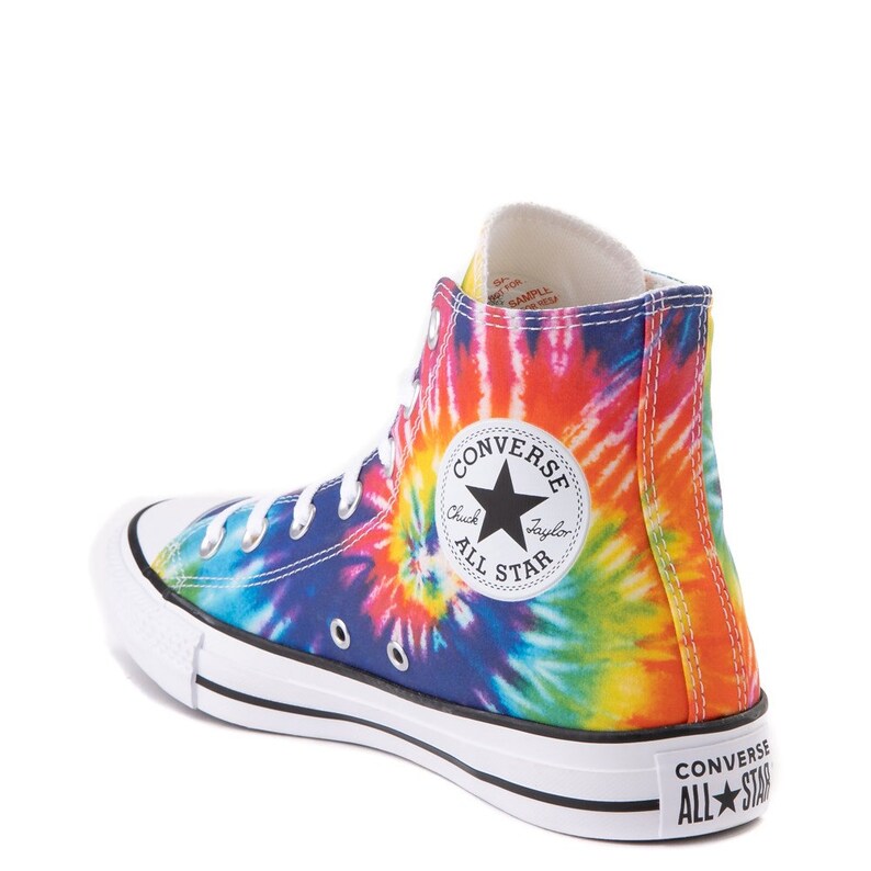 Tie Dye Converse High Tops Canvas Rainbow Custom Kicks w/ Etsy