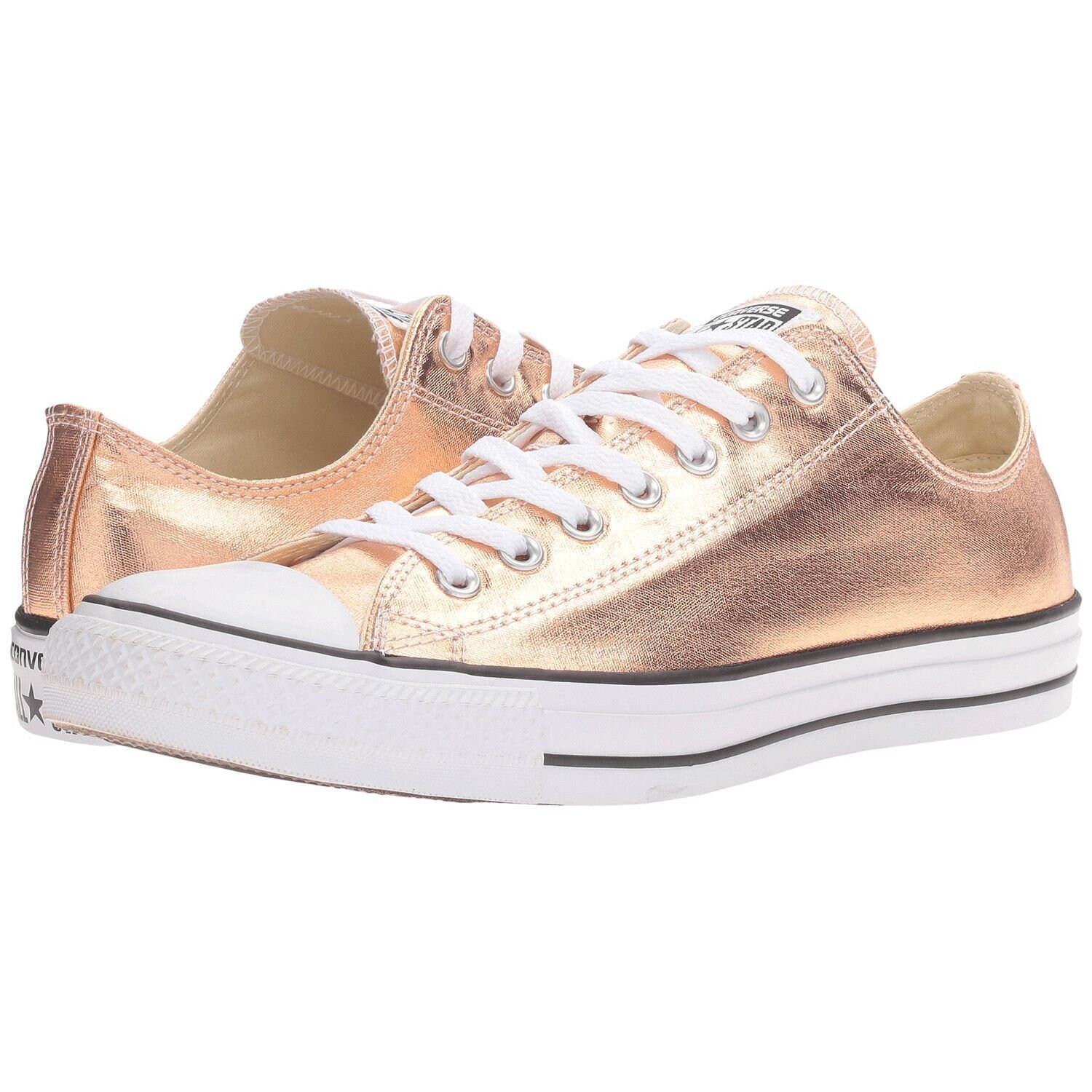 rose gold low top converse