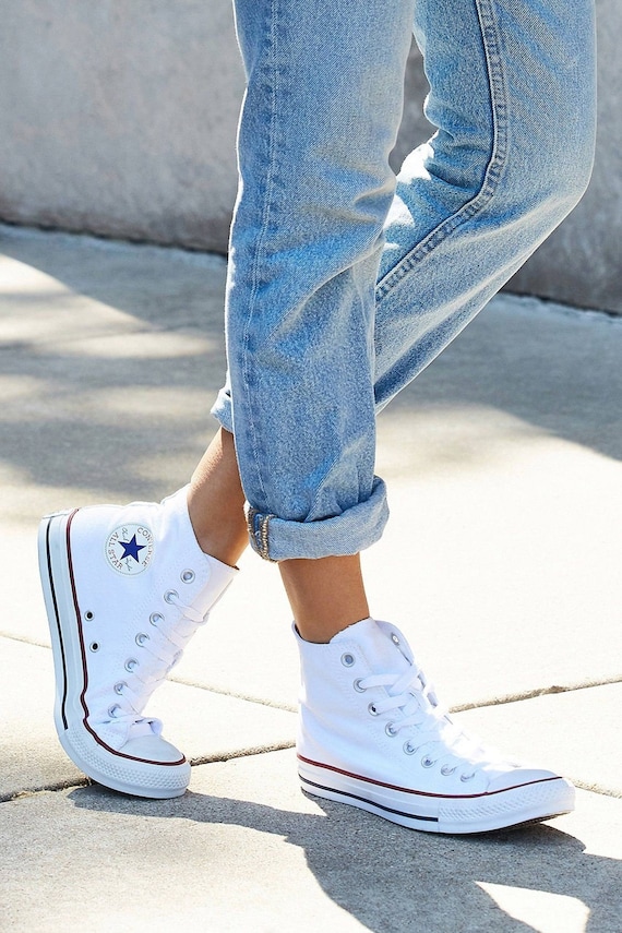 white converse high tops