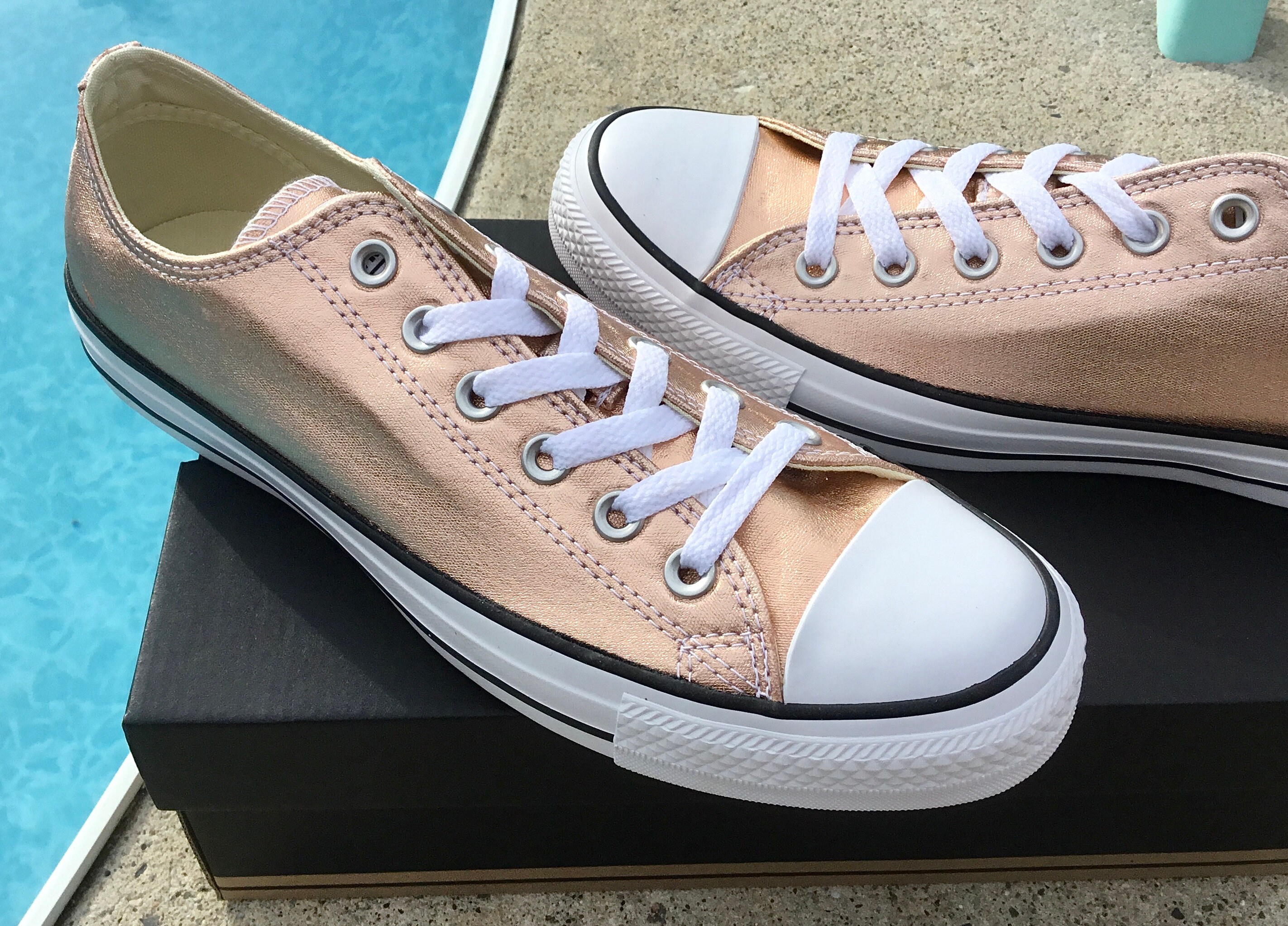 Rose Gold Converse - Etsy