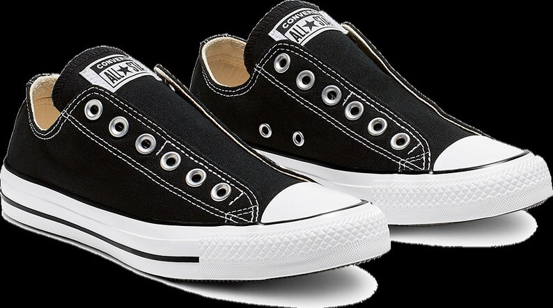 converse all black slip on