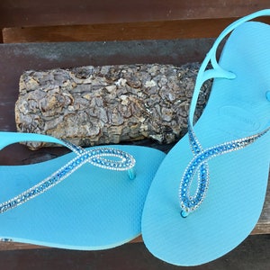 baby blue flip flops