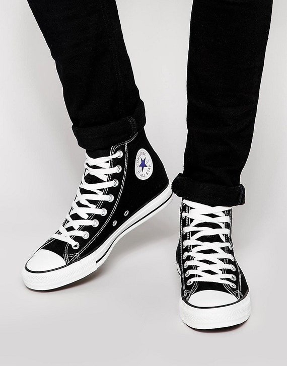 converse black mens high tops