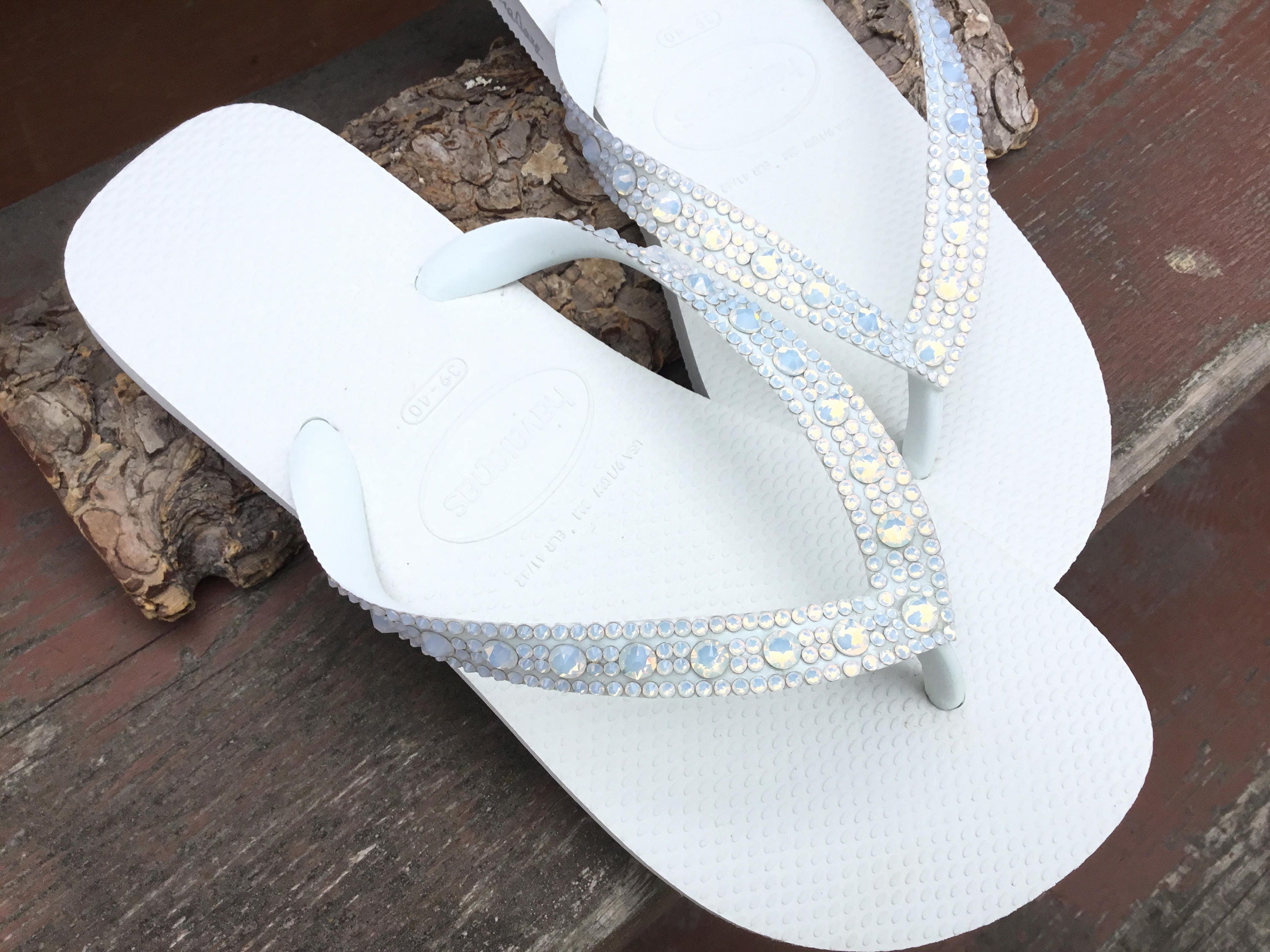 bling havaianas flip flops