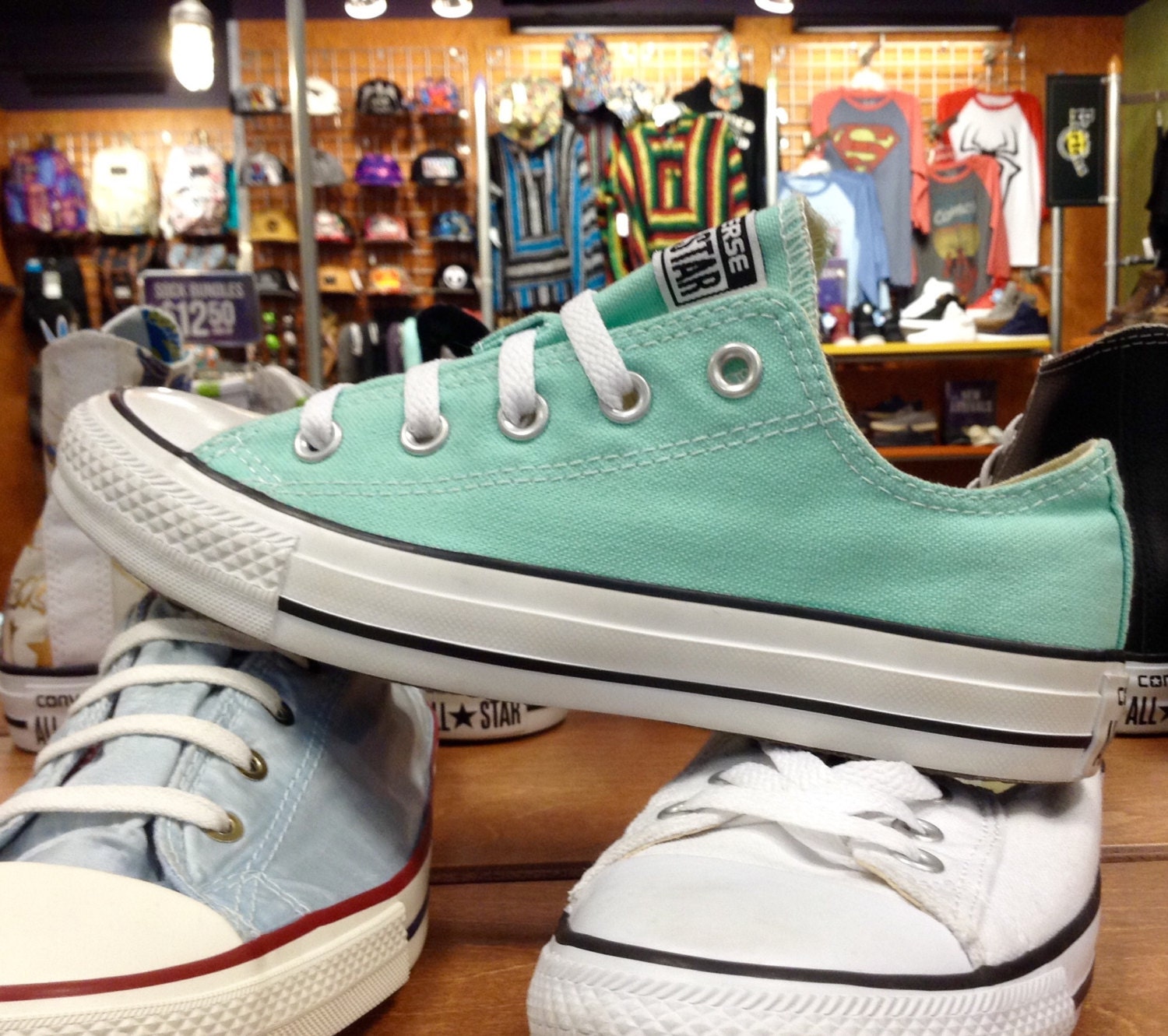 converse shoes mint green