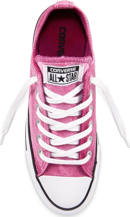 pink velvet converse