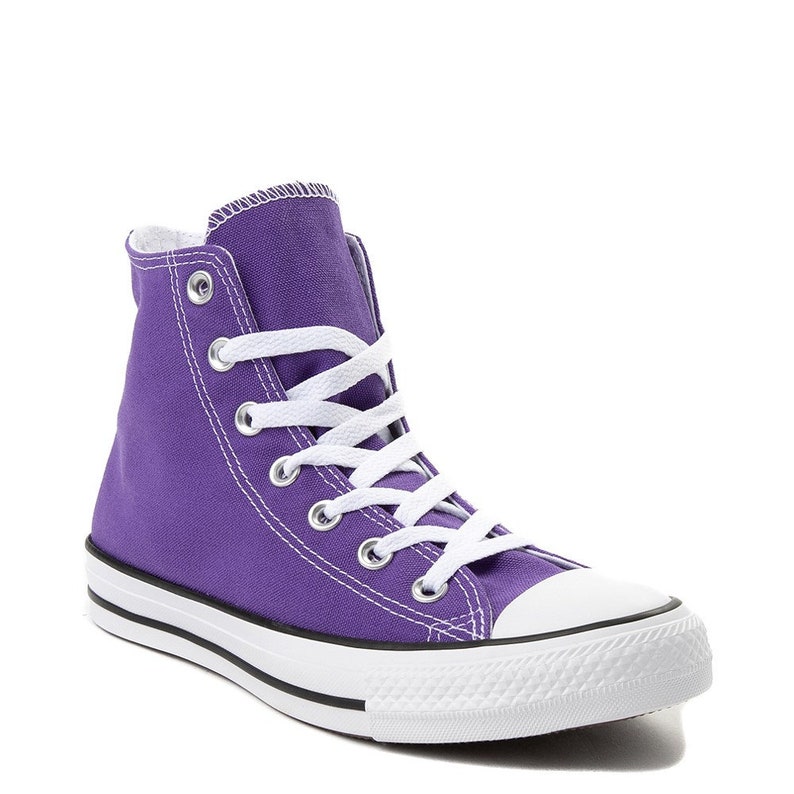 violet converse high tops