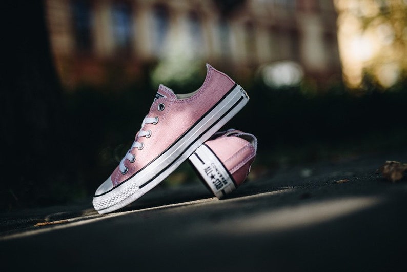 Blush Pink Converse Low Top Daybreak Storm Rose Bride Custom Etsy