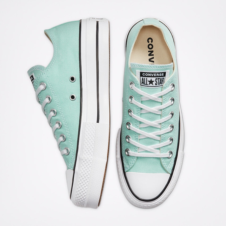 converse platform mint green