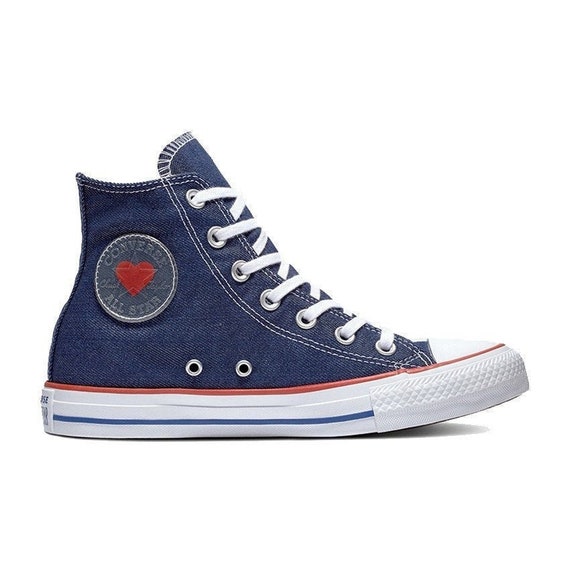 denim heart converse