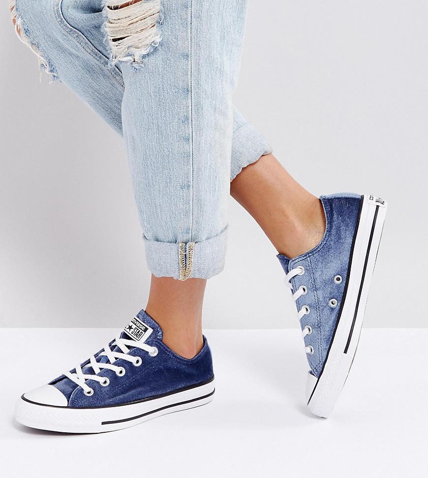 Midnight Blue Velvet Converse Navy 8.5 