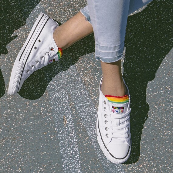 white converse canvas shoes