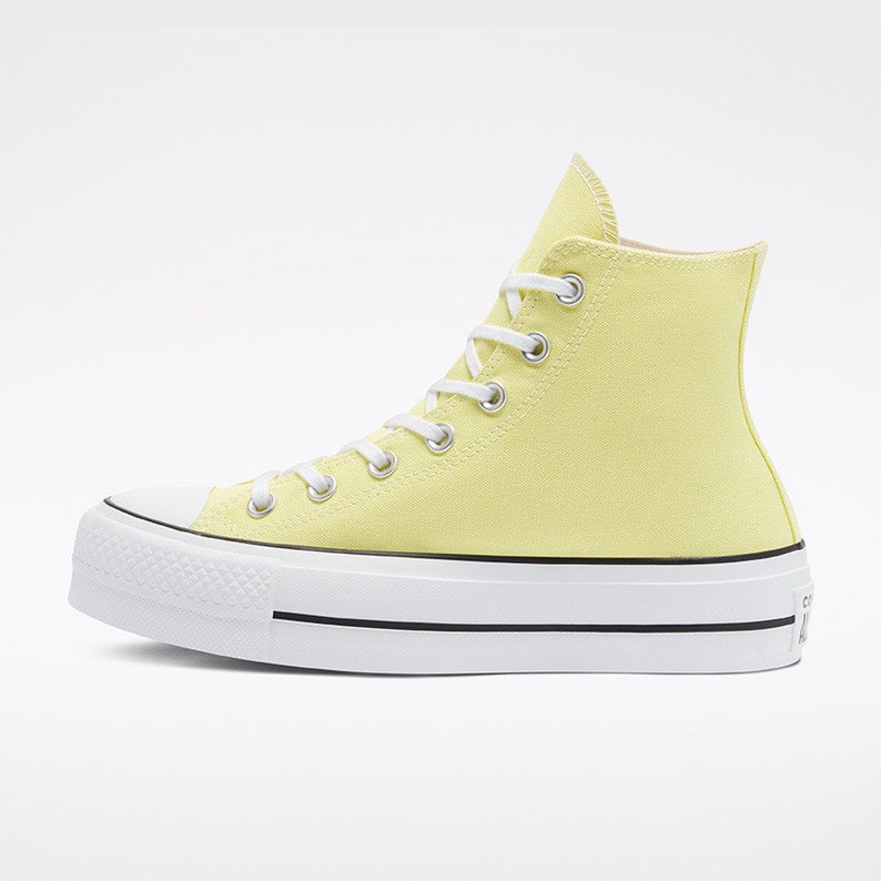 Light Yellow Converse Lift Platform Bride heel wedge Pale Etsy