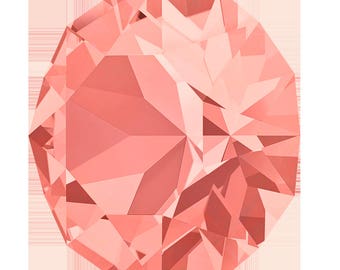 24 piezas Swarovski Chaton Gem Crystal Rose Peach Apricot 4 mm pp31 Serie 1088, gema puntiaguda con lámina metálica, cuentas de diamantes de imitación tipo cabujón