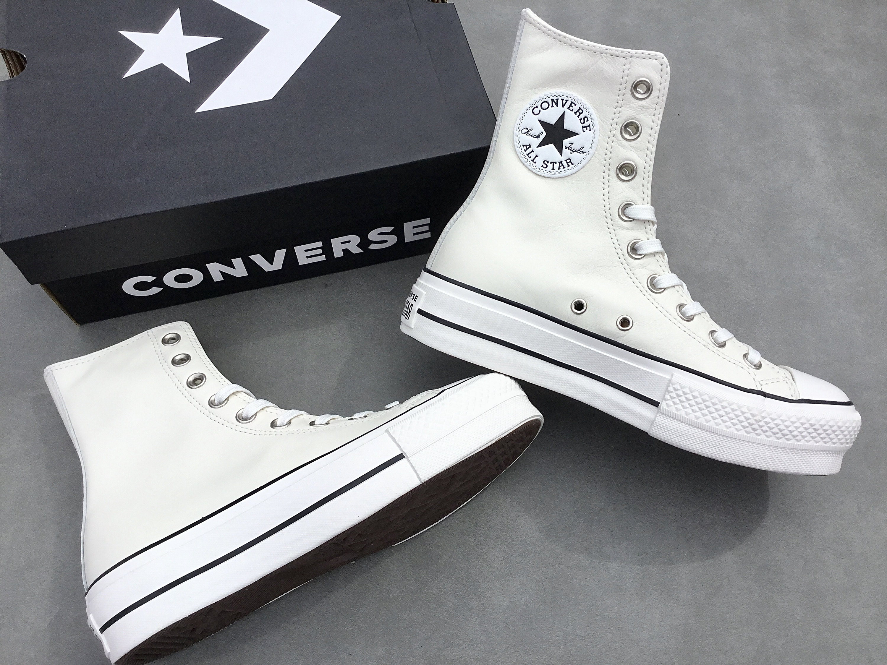 leather wedge converse