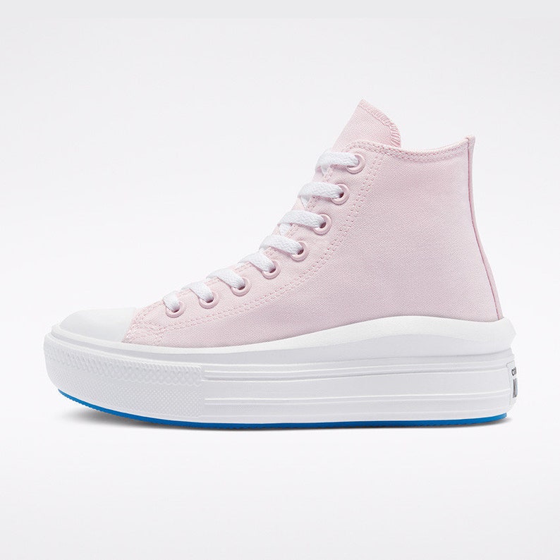 Light Pink Converse Move White Blue Hi Boots Platform Lift | Etsy