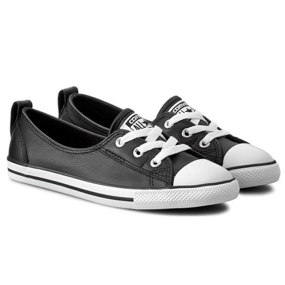 chuck taylor all star ballet lace leather black