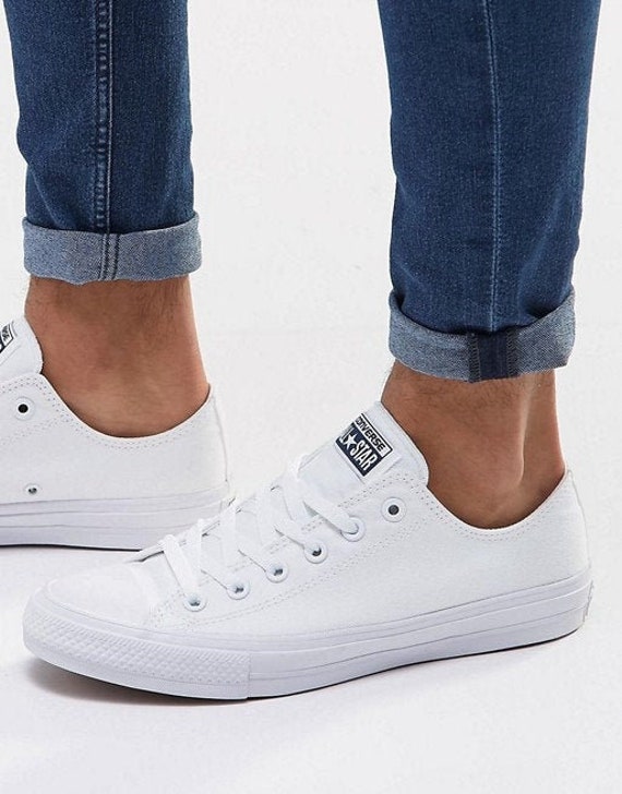 white converse mens low