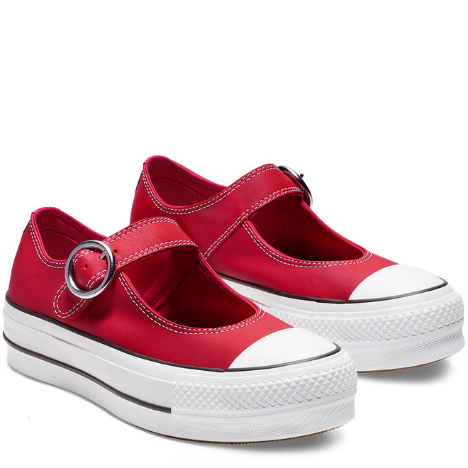 Converse mary jane red sale