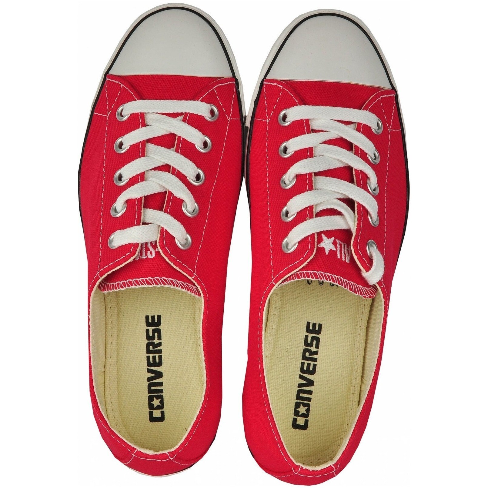 red converse ballet flats