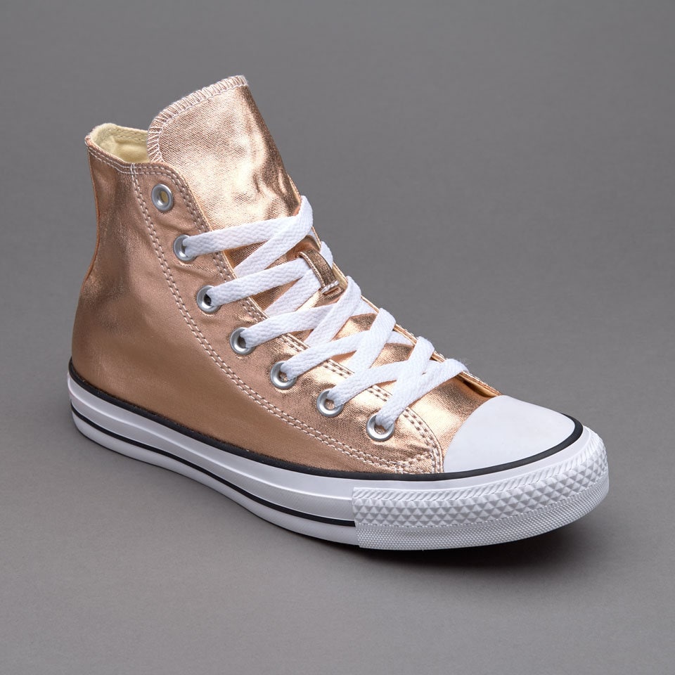 Rose Gold Chucks Copper Blush High Top Cons Metallic Handmade Custom ...