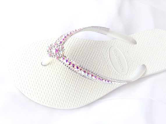 pink flip flops with bling
