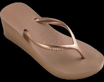 Black White Havaianas Wedge Flip Flops Custom Crystal W/ - Etsy Hong Kong