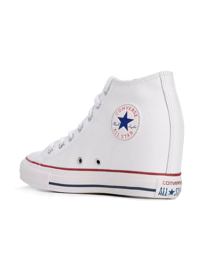 white leather wedge converse