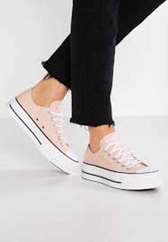 converse beige platform