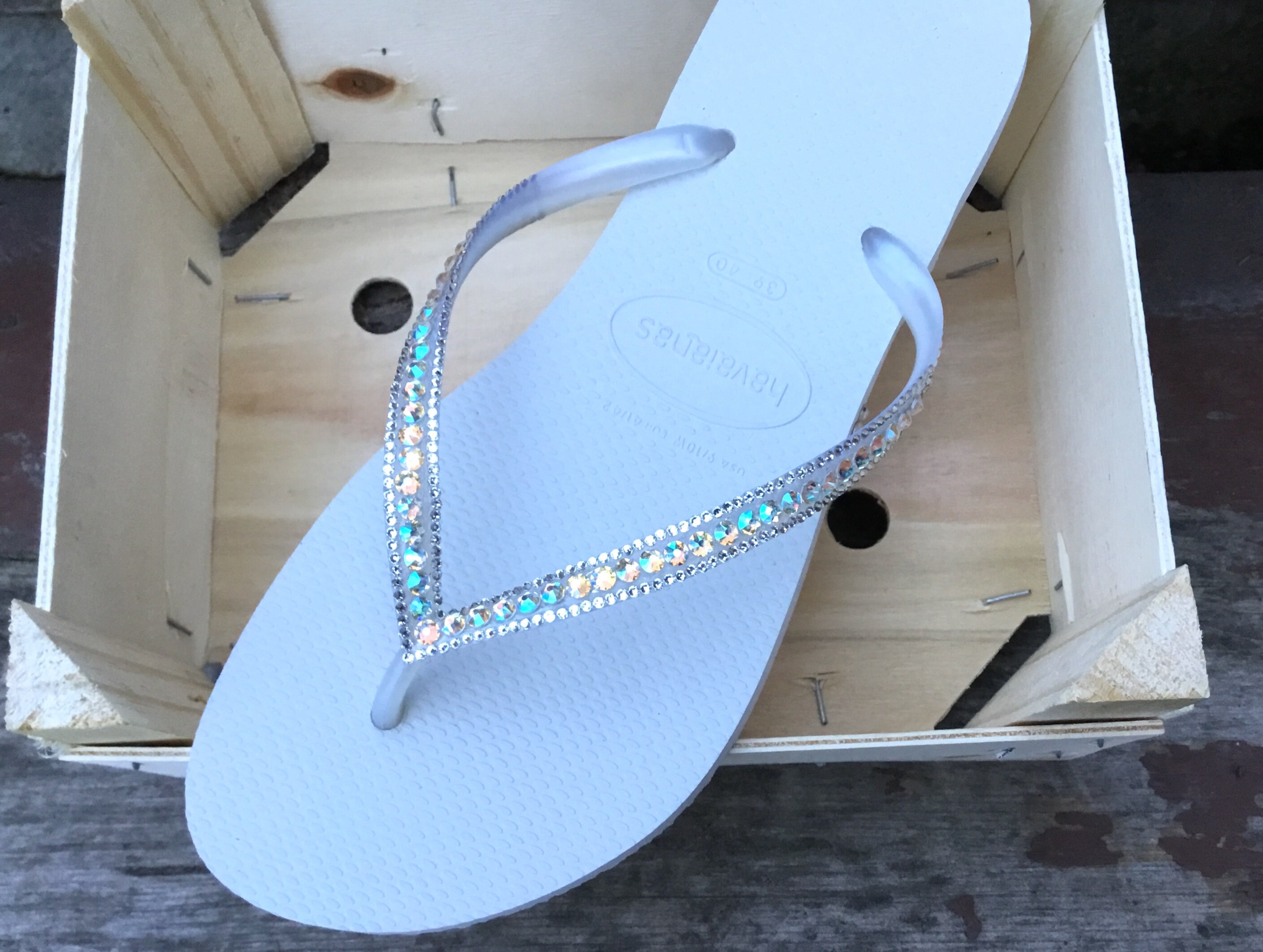 swarovski sandals flats