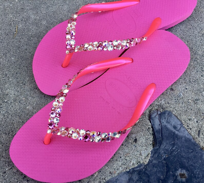 dusky pink flip flops
