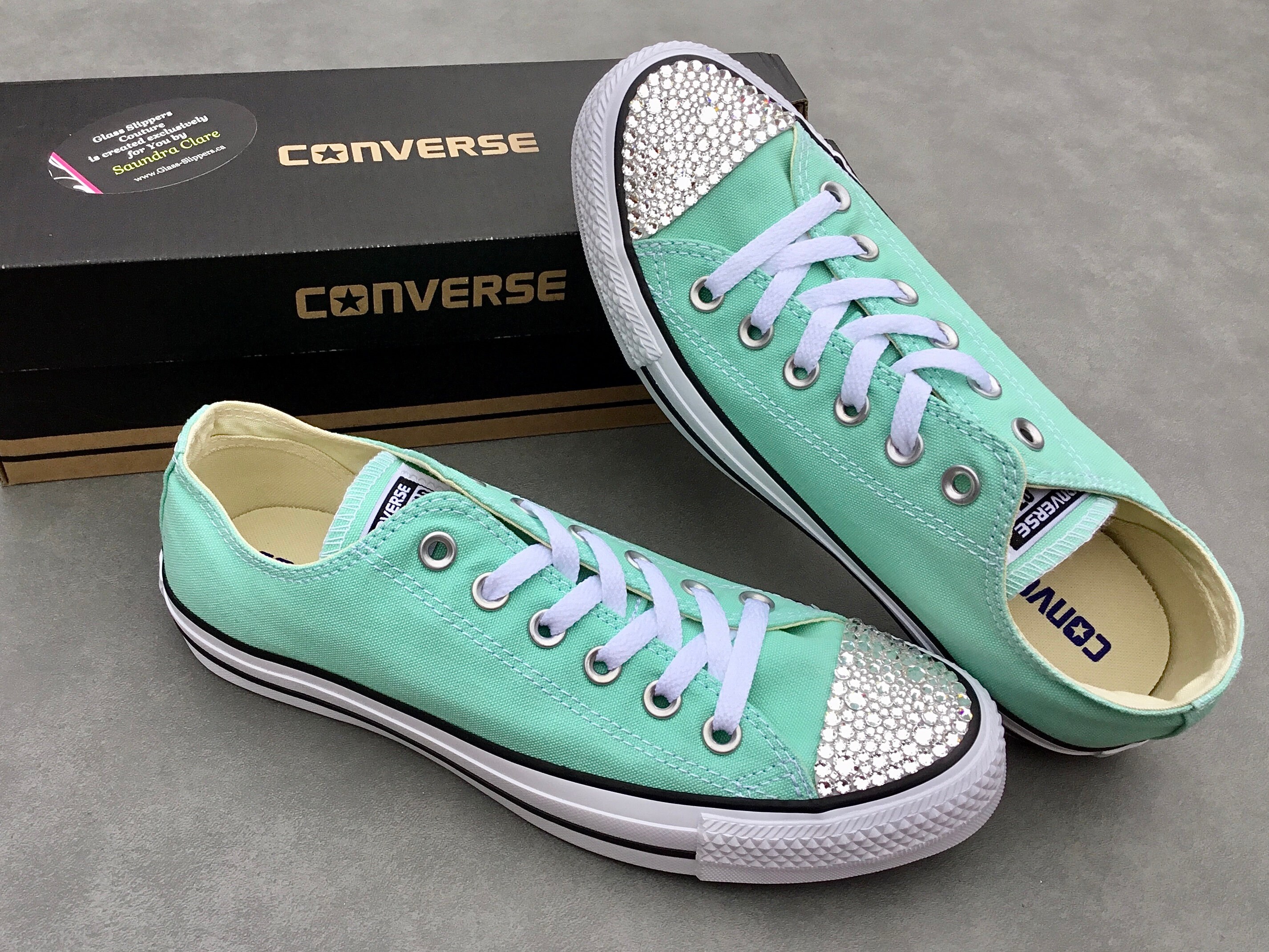 Mint Green Converse W US 9 Low Sea Foam Pistachio Beach Glass | Etsy