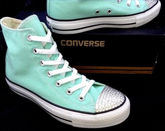 high top converse mint green