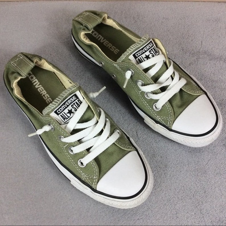 Sage Green Converse Shoreline Slip on Army Camouflage Low Top Etsy
