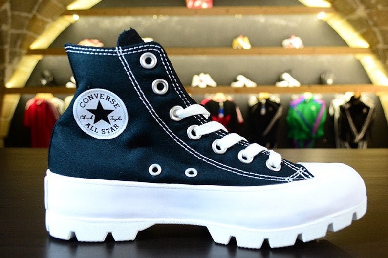 black canvas wedge shoes