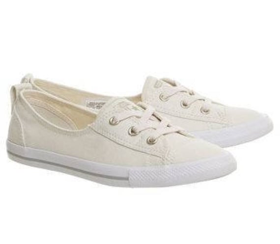 White Converse Low Top Ballet Lace Slip 