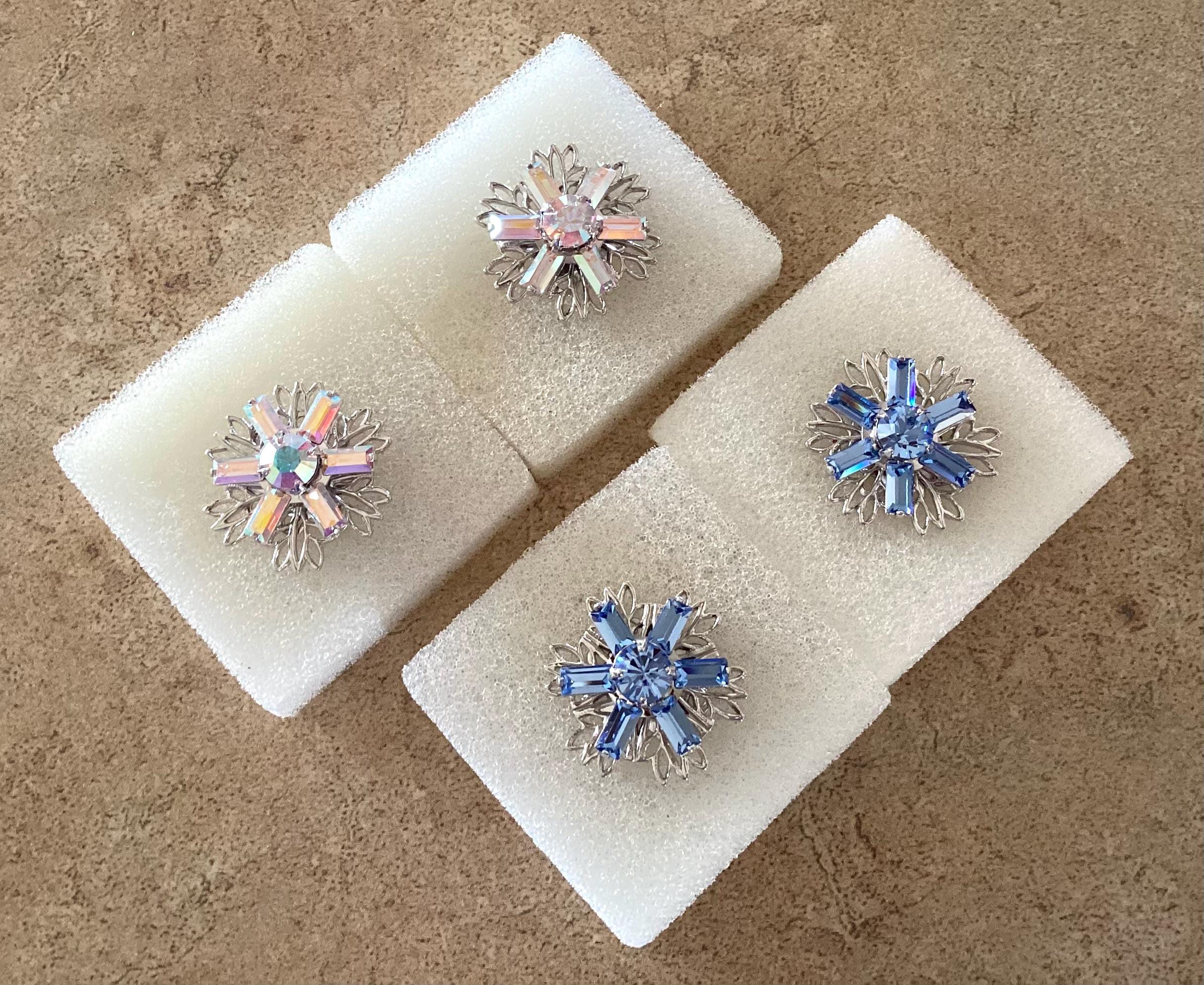 Filigree Snowflake with Crystal Earrings Filigree Snowflake with Crystal Earrings