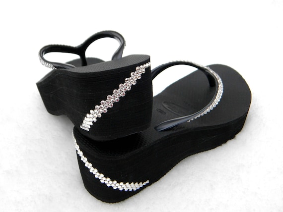 white wedge flip flop sandals