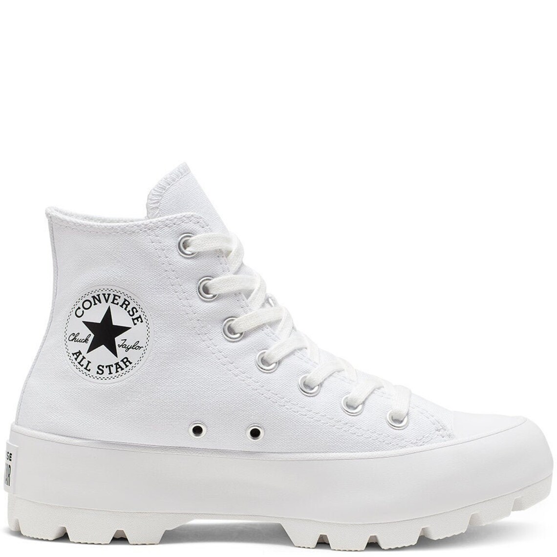 white platform converse
