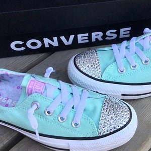 aqua green converse