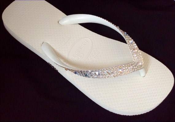 crystal flip flops for wedding