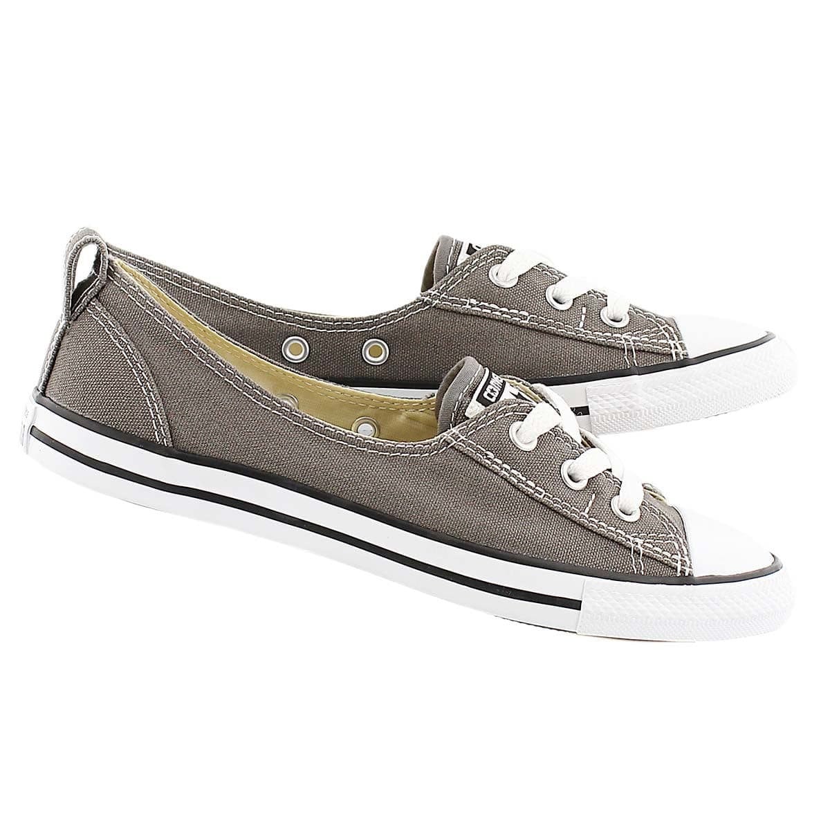 Gray Converse Slip on Low Top Charcoal Ballet flat Wedding Reception ...