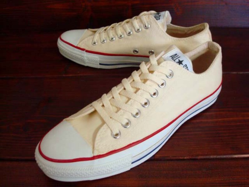 Beige Converse Low Canvas Ivory Cream off White Custom Bling Etsy