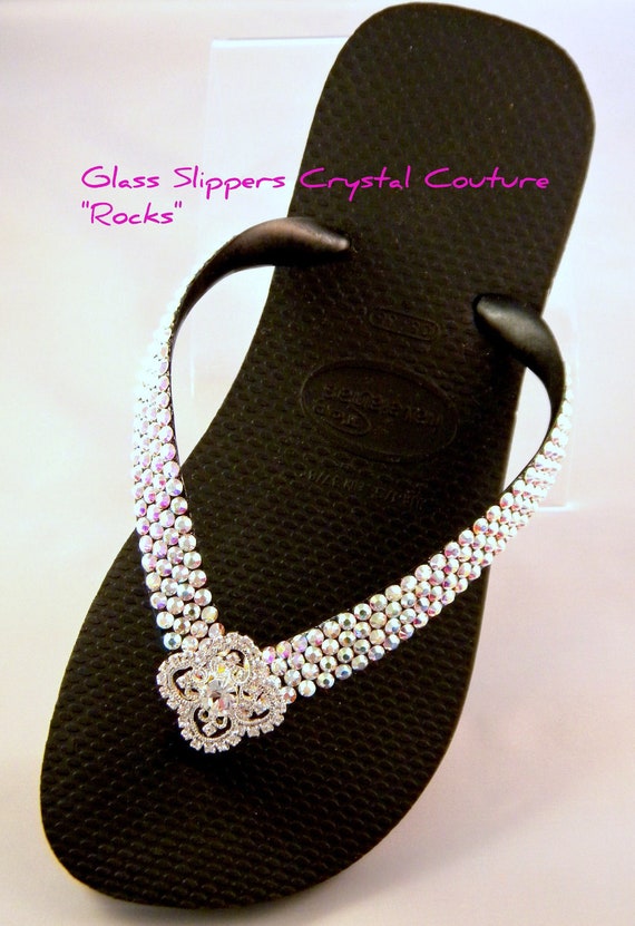 havaianas swarovski crystal flip flops