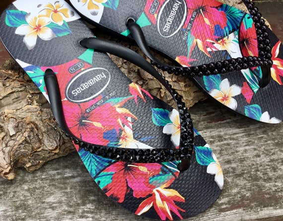 havaianas flower flip flops