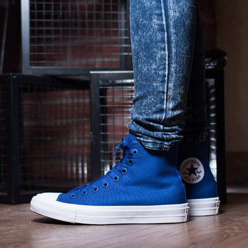navy blue converse high tops men