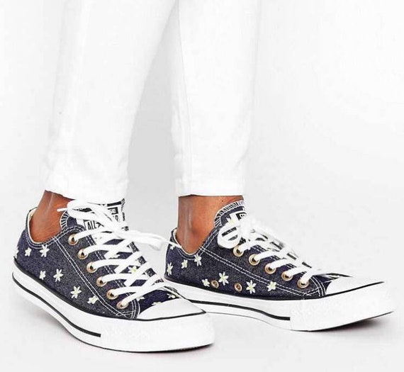denim floral converse