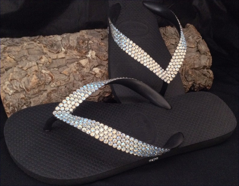 swarovski flip flops