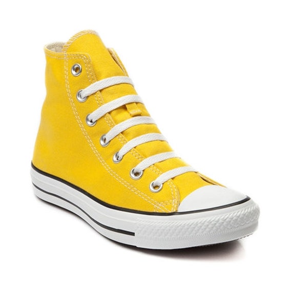 yellow converse shoes