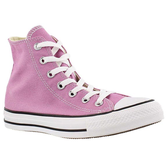 converse lavender high tops